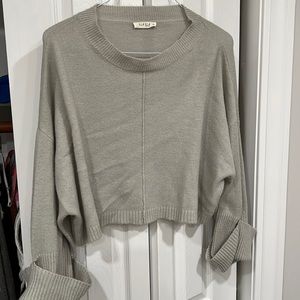 Gray Cropped Sweater